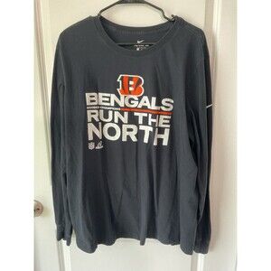 Mens‎ Bengals Nike Shirt XL Blue Orange X-Large NFL Football